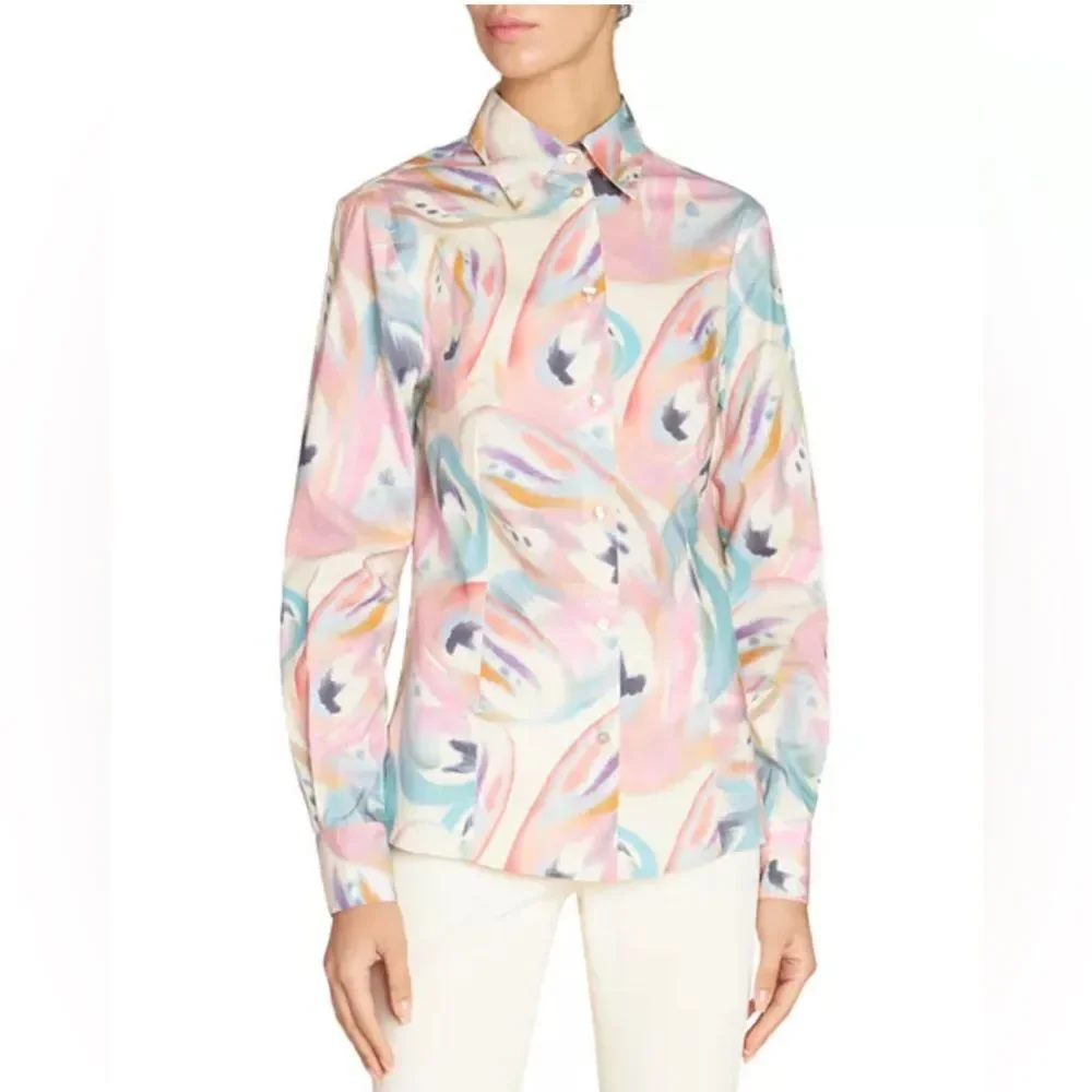 ETRO Milano Printed Button Front Shirt, NWT, Size 46 - Picture 2 of 15